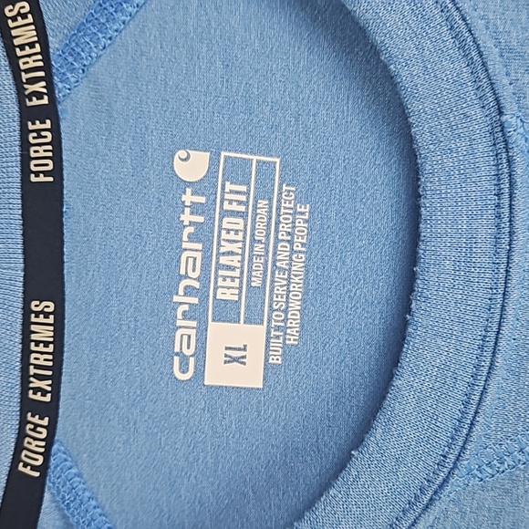 Carhartt Men's Blue Relax Fit Front Chest Pocket Short Sleeve Tee Sz Xl - Picture 9 of 9